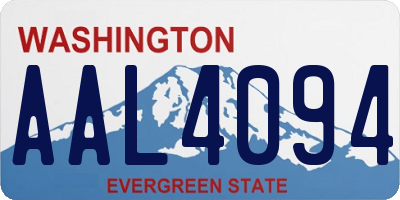 WA license plate AAL4094
