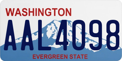 WA license plate AAL4098