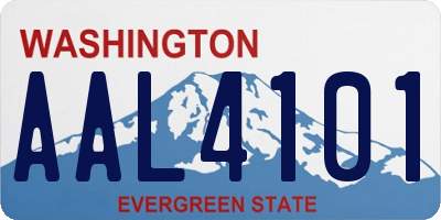 WA license plate AAL4101