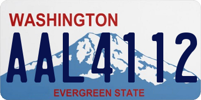 WA license plate AAL4112