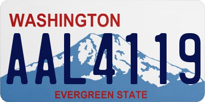 WA license plate AAL4119