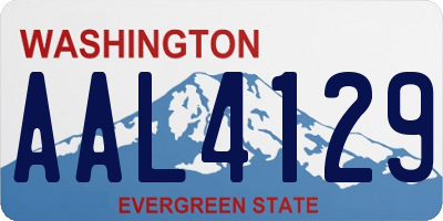 WA license plate AAL4129