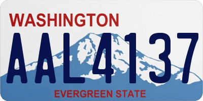 WA license plate AAL4137