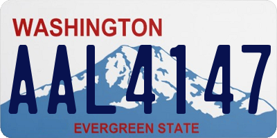 WA license plate AAL4147