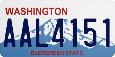 WA license plate AAL4151