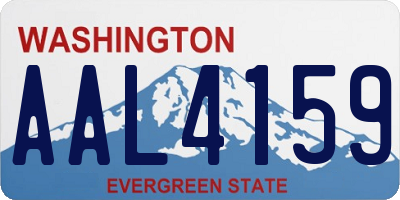 WA license plate AAL4159