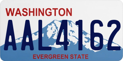 WA license plate AAL4162