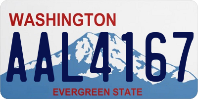 WA license plate AAL4167