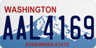 WA license plate AAL4169
