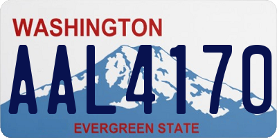 WA license plate AAL4170