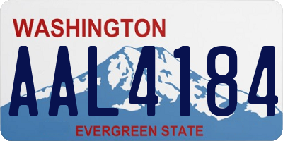 WA license plate AAL4184