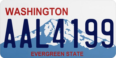 WA license plate AAL4199