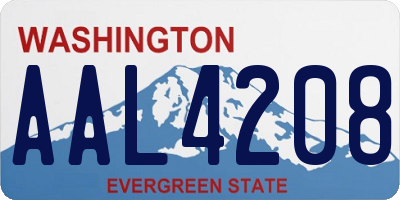 WA license plate AAL4208