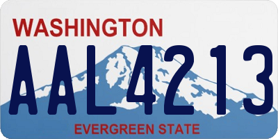 WA license plate AAL4213