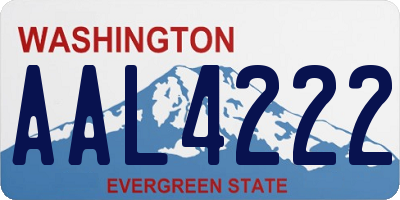 WA license plate AAL4222