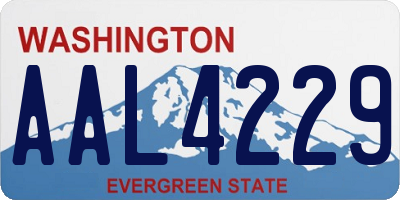 WA license plate AAL4229