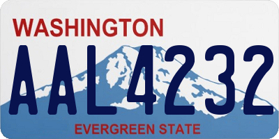 WA license plate AAL4232