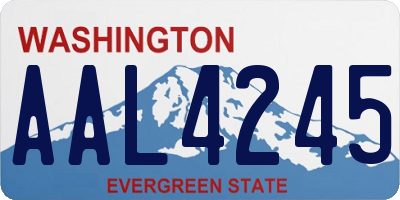 WA license plate AAL4245