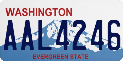 WA license plate AAL4246