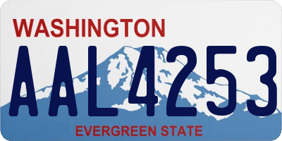 WA license plate AAL4253
