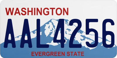 WA license plate AAL4256