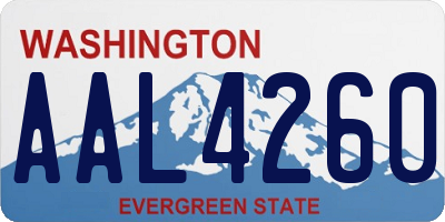 WA license plate AAL4260