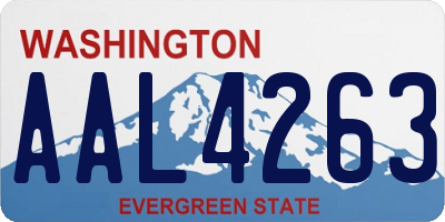 WA license plate AAL4263
