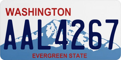 WA license plate AAL4267