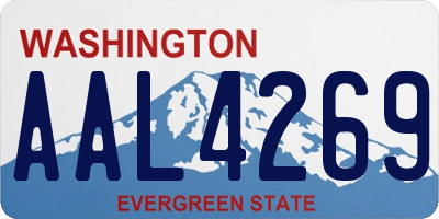 WA license plate AAL4269