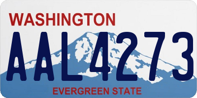 WA license plate AAL4273