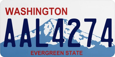 WA license plate AAL4274