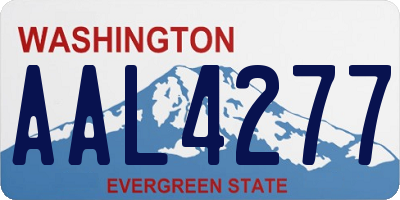 WA license plate AAL4277