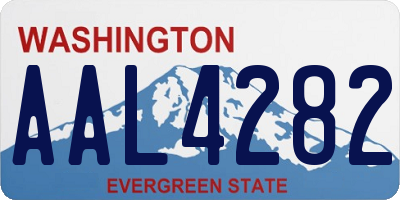 WA license plate AAL4282