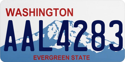 WA license plate AAL4283