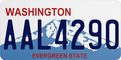 WA license plate AAL4290