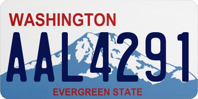 WA license plate AAL4291