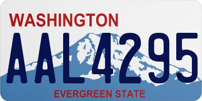 WA license plate AAL4295