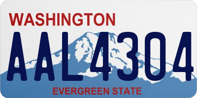 WA license plate AAL4304
