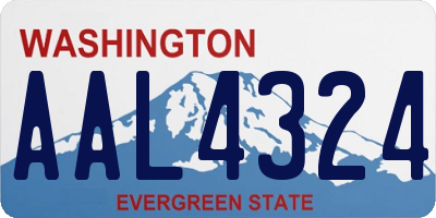 WA license plate AAL4324