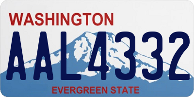 WA license plate AAL4332