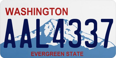 WA license plate AAL4337
