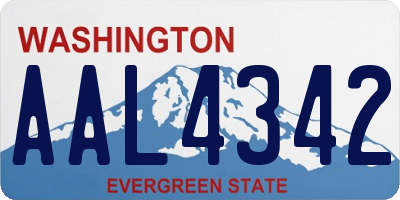 WA license plate AAL4342