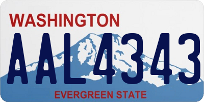 WA license plate AAL4343