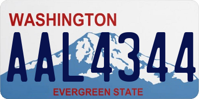 WA license plate AAL4344