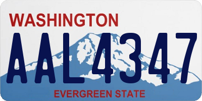 WA license plate AAL4347