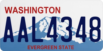 WA license plate AAL4348