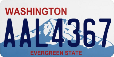 WA license plate AAL4367
