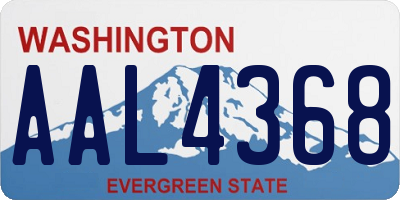 WA license plate AAL4368