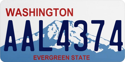 WA license plate AAL4374