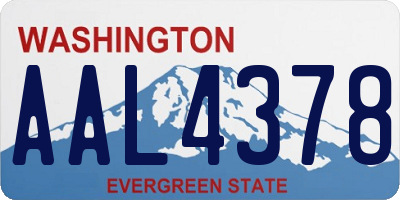 WA license plate AAL4378